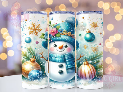 Blue Snowman Tumbler, Christmas Tumbler Design, 20oz PNG File, Holiday Sublimation Art, Winter Decor, Cute Snowman Graphics, Festive Tumbler, Seasonal Gift Ideas Sublimation SvggirlplusArt 