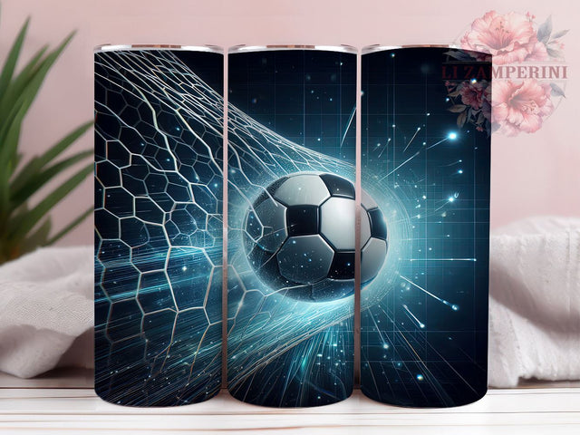 Blue Soccer Tumbler Wrap, Soccer Sublimation Design, 20oz Tumbler Art, Digital Download Tumbler, Sports Drinkware, Unique Soccer Gift, Athletic Tumbler Wrap, Soccer Fan Sublimation Li Zamperini 