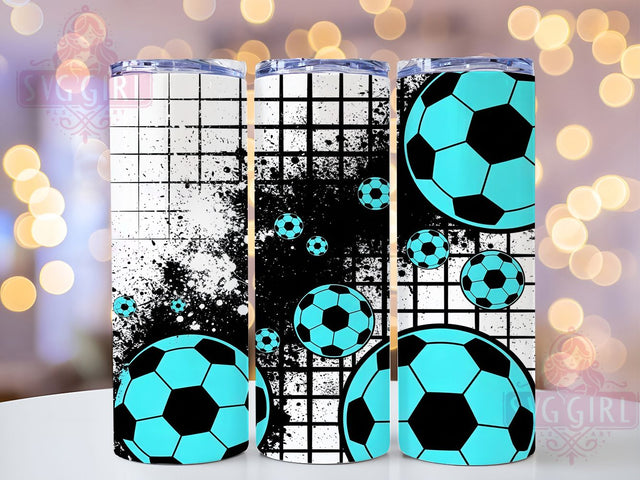 Blue Sports Soccer Player Tumbler, Blue Sports Tumbler, Soccer Team Present, Athletic Drinkware Design, Football Fan Cup, Soccer Coach Gift, Sublimation Template Sublimation SvggirlplusArt 