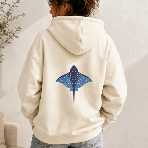 Blue Spotted Eagle Ray Embroidery Design – Ocean Stingray Marine Life Sea Animal Machine Embroidery File Embroidery/Applique DESIGNS PatternFeed8 