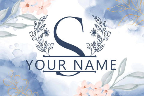 Blue Spring Line Monogram Font Dm Letter Studio 