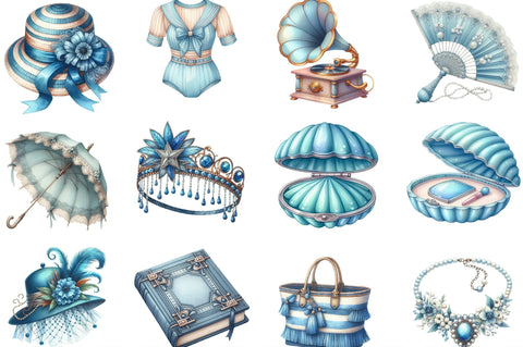 Blue Summer 1920 Clipart Sublimation SVGista 