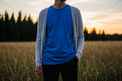 Blue t-shirt mockup design Mock Up Photo Designangry 