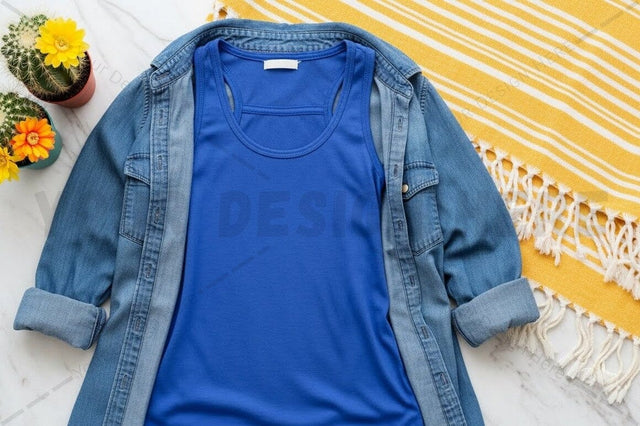 Blue t-shirt mockup design Mock Up Photo Regulrcrative 