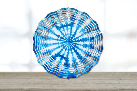Blue Tie Dye Wind Spinner Sublimation Designs Bundle Sublimation Regulrcrative 