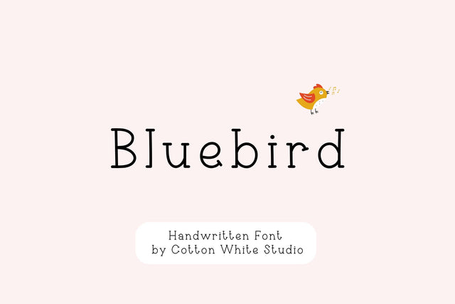 Bluebird Font Cotton White Studio 