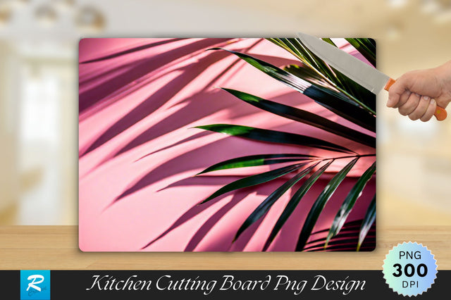 Blurred Shadow from Palm Leaves Cutting Board Sublimation Regulrcrative 