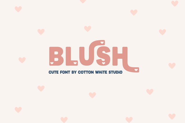 Blush Font Cotton White Studio 