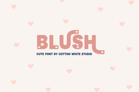 Blush Font Cotton White Studio 