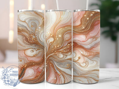 Blush Gold Glitter Tumbler, Gold Glitter Wrap, Seamless Glitter Cup, 20oz Sublimation Wrap, Stylish Glitter Design Tumbler, Artistic Blush Gold Cup, Glam Glitter Theme Wrap Sublimation ToriDesigns 