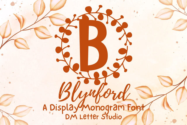 Blynford Monogram Font Font Dm Letter Studio 