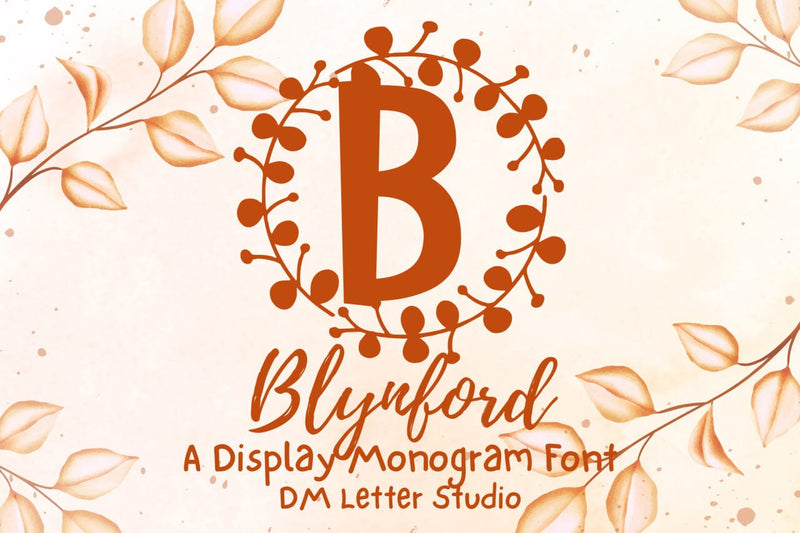 Blynford Monogram Font Font Dm Letter Studio 