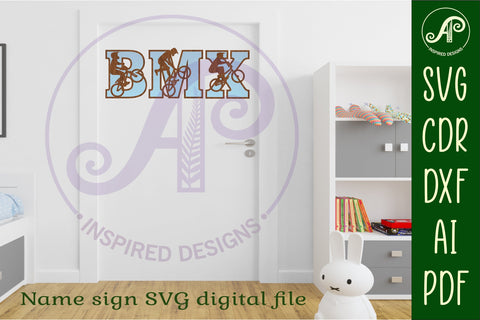 BMX silhouette letters alphabet set x 50 SVG APInspireddesigns 