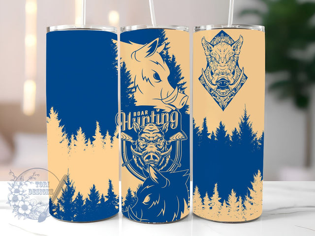 Boar Hunting 20oz Tumbler Wrap Sublimation Design, Hunting Tumbler, Instant Digital Download Sublimation ToriDesigns 