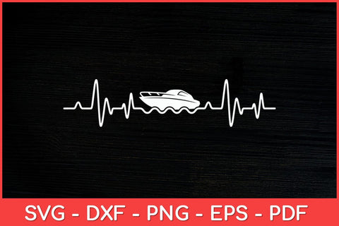 Boat Heartbeat Boating Boat Captain Funny Svg Design SVG artprintfile 