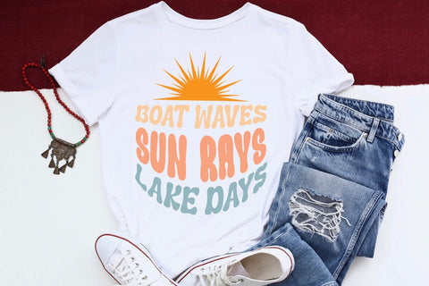 boat waves sun rays lake days SVG Angelina750 