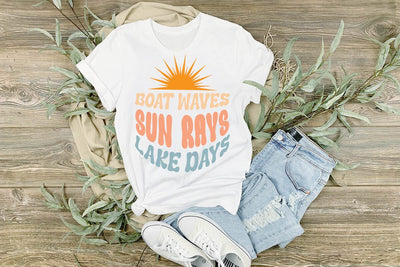 boat waves sun rays lake days SVG Angelina750 