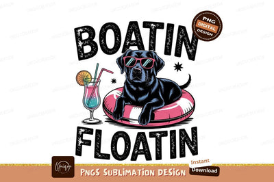 Boatin Floating Labrador Dog Summer Design Sublimation Designangry 