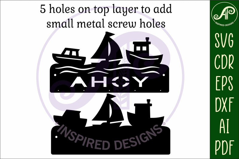 Boats Key holders for metal and laser cutting - So Fontsy