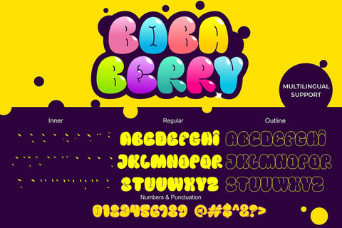 Boba Berry - 3d Fun Layered Display Font Font Mozzatype 