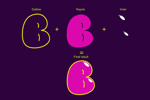 Boba Berry - 3d Fun Layered Display Font Font Mozzatype 