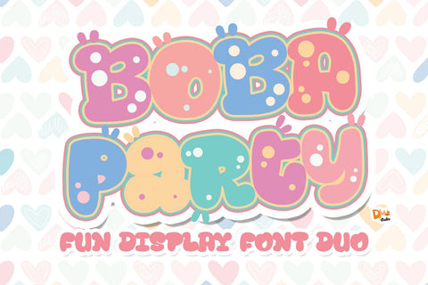 Boba Party Font Dm Letter Studio 
