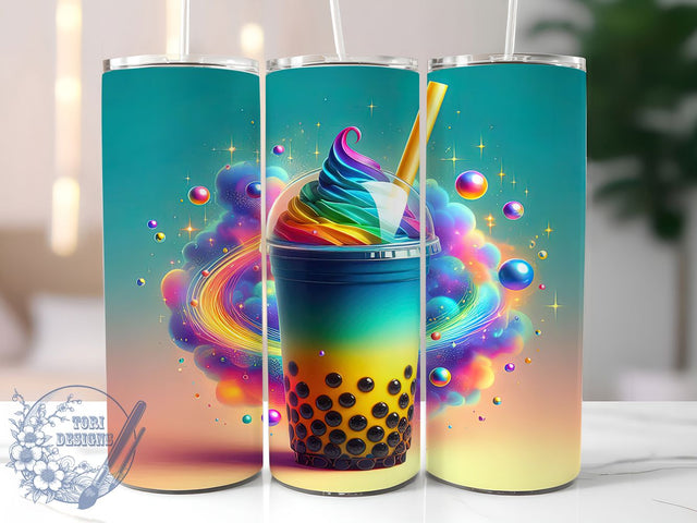 Boba Tea Bubble Drinkware 20oz Tumbler, Boba Tea Tumbler Wrap, Sublimation Design, 20oz Tumbler, Bubble Tea, Drinkware, Custom Cup Sublimation ToriDesigns 