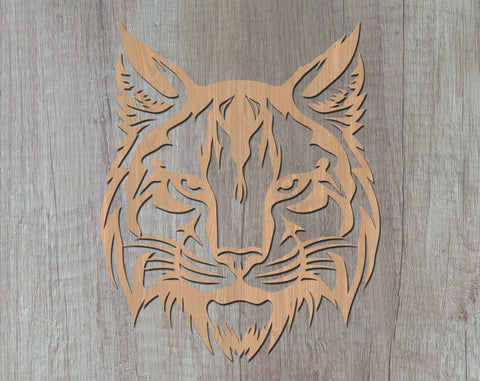 Bobcat Laser SVG Cut File, Bobcat Glowforge File, Bobcat DXF, Bobcat Wall Art SVG SVG HappyDesignStudio 