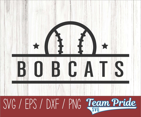 Bobcats Baseball SVG Digital Download Printable - SVG, EPS, DXF, PNG SVG Team Pride SVG 