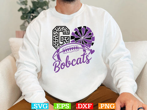 Bobcats Football Shirt, Sports Team Svg, Bobcats Football Silhouette SVG Creativeart88 