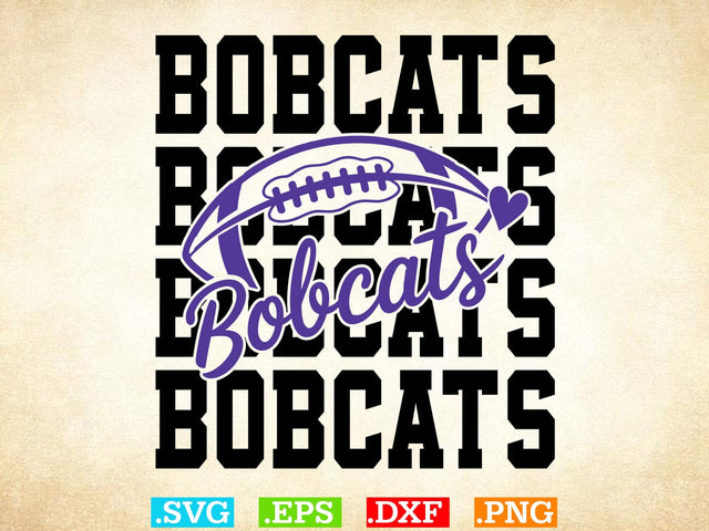 Bobcats Football Shirt, Sports Team Svg, Bobcats Football Silhouette SVG Creativeart88 