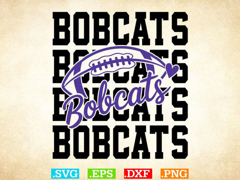 Bobcats Football Shirt, Sports Team Svg, Bobcats Football Silhouette SVG Creativeart88 