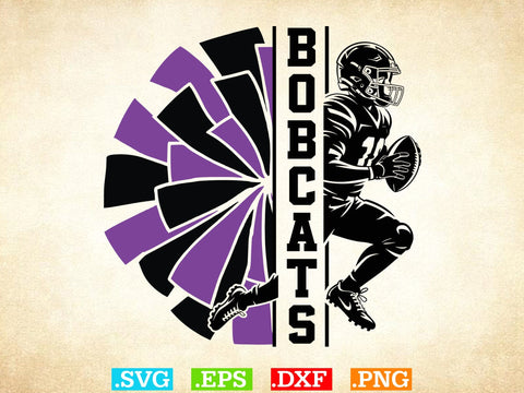 Bobcats Football Shirt, Sports Team Svg, Bobcats Football Silhouette SVG Creativeart88 