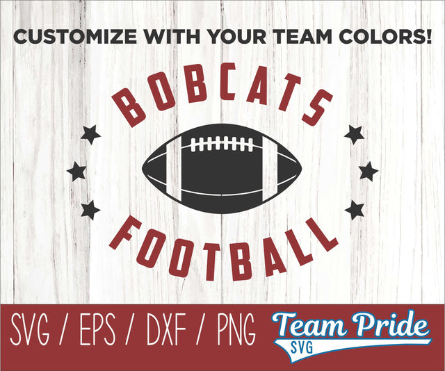 Bobcats Football SVG Digital Download Printable - SVG, EPS, DXF, PNG 3 SVG Team Pride SVG 