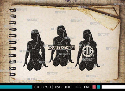 Bodybuilder Monogram, Bodybuilder Silhouette, Bodybuilder Women SVG, Women Svg, Muscular Women Svg, Fitness Muscle Svg, Gym Svg, SB00568 SVG ETC Craft 