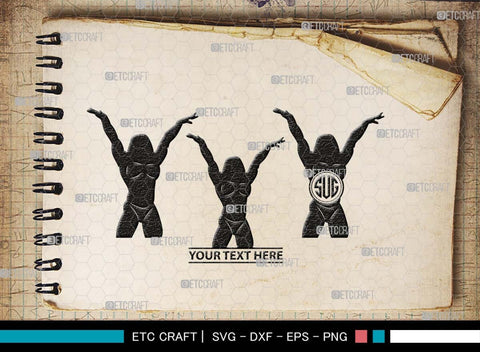 Bodybuilder Monogram, Bodybuilder Silhouette, Bodybuilder Women SVG, Women Svg, Muscular Women Svg, Fitness Muscle Svg, Gym Svg, SB00568 SVG ETC Craft 
