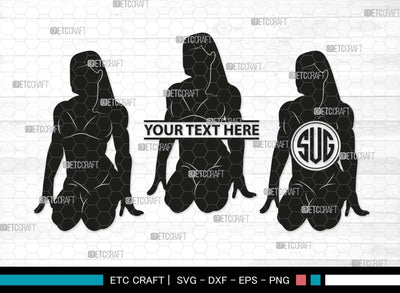 Bodybuilder Monogram, Bodybuilder Silhouette, Bodybuilder Women SVG, Women Svg, Muscular Women Svg, Fitness Muscle Svg, Gym Svg, SB00568 SVG ETC Craft 