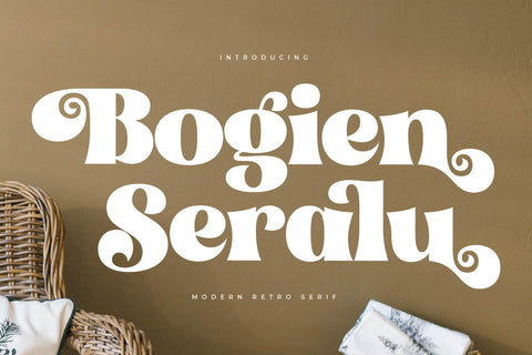Bogien Seralu - Modern Retro Serif Font Letterena Studios 