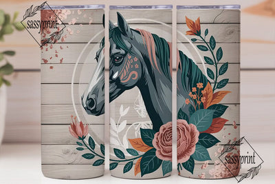 Bohemian Horse 20oz Tumbler Wrap Sublimation sassyprint 