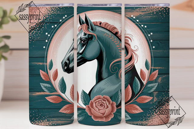 Bohemian Horse 20oz Tumbler Wrap Sublimation sassyprint 