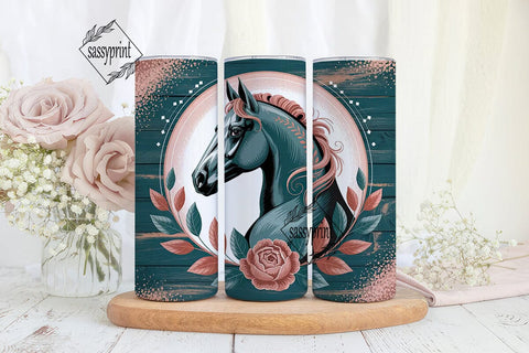Bohemian Horse 20oz Tumbler Wrap Sublimation sassyprint 