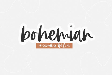 Bohemian - Modern Script Font Font KA Designs 