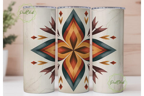 Bohemian Star Tumbler Wrap Sublimation PixelChick 