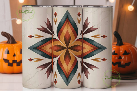 Bohemian Star Tumbler Wrap Sublimation PixelChick 