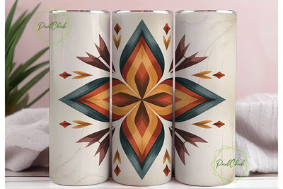 Bohemian Star Tumbler Wrap Sublimation PixelChick 