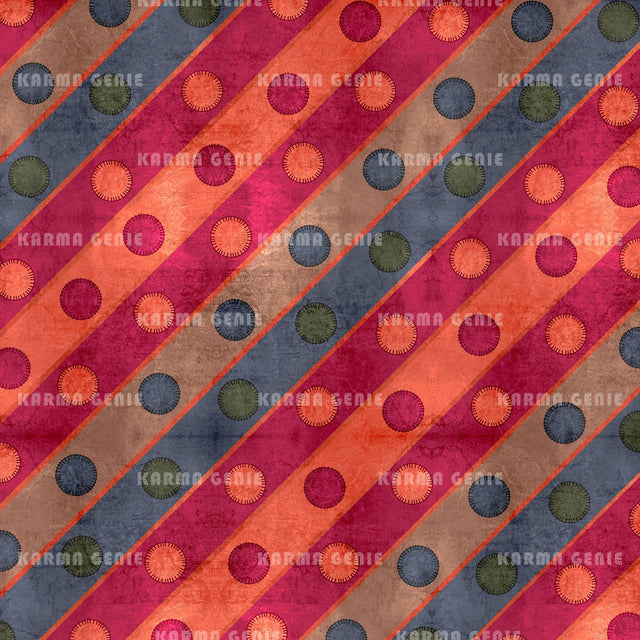 Bohemian Style Red Orange Blue Patchwork Vintage Hippie Pattern Digital Paper Digital Pattern Karma Genie Graphics 