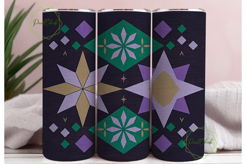 Bohemian Tribal Tumbler Wrap PNG Sublimation PixelChick 