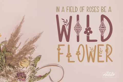 Boho All Caps Slim Sans Serif Font - Boho Charm | Cyrillic Font Font Mastilo Designs 