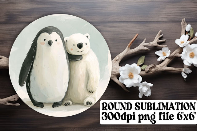 Boho Animal Round Ornaments Sublimation Set: Key, Coaster Sublimation afrosvg 