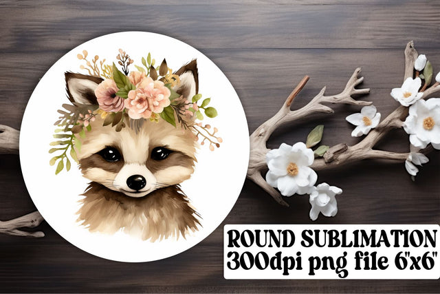 Boho Animals Sublimation: Round, Circle, Keychain, Car Coaster Sublimation afrosvg 
